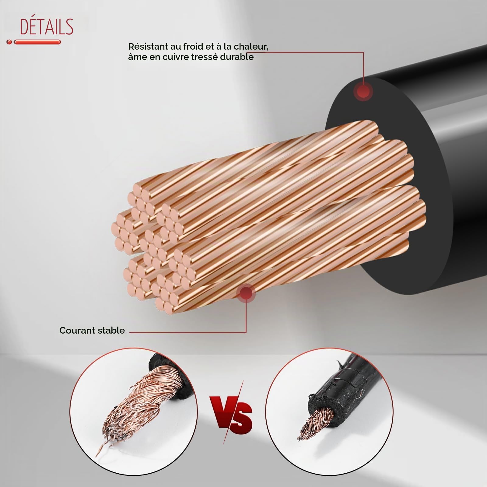 AUTOXBERT 2X 5M Câbles de démarrage KFZ LKW câbles de pontage câbles de démarreur chargeur de batterie
