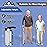 supregear Folding Cane, 5-Level Adjustable Height Walking Stick Lightweight Collapsible Portable Travel Cane with Wrist Strap and T Handle for Elderly Disabled Men Women, Silver