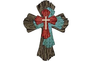 Blulu Christian Cross Wall Art Decor - Beach Cross