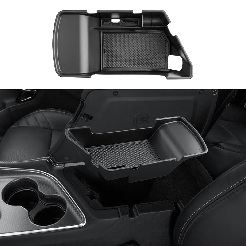 Organizador de Console Central ECOZEN para Dodge Challenger 2015–2023 em ABS com Tapete Antiderrapante, 1 unidade
