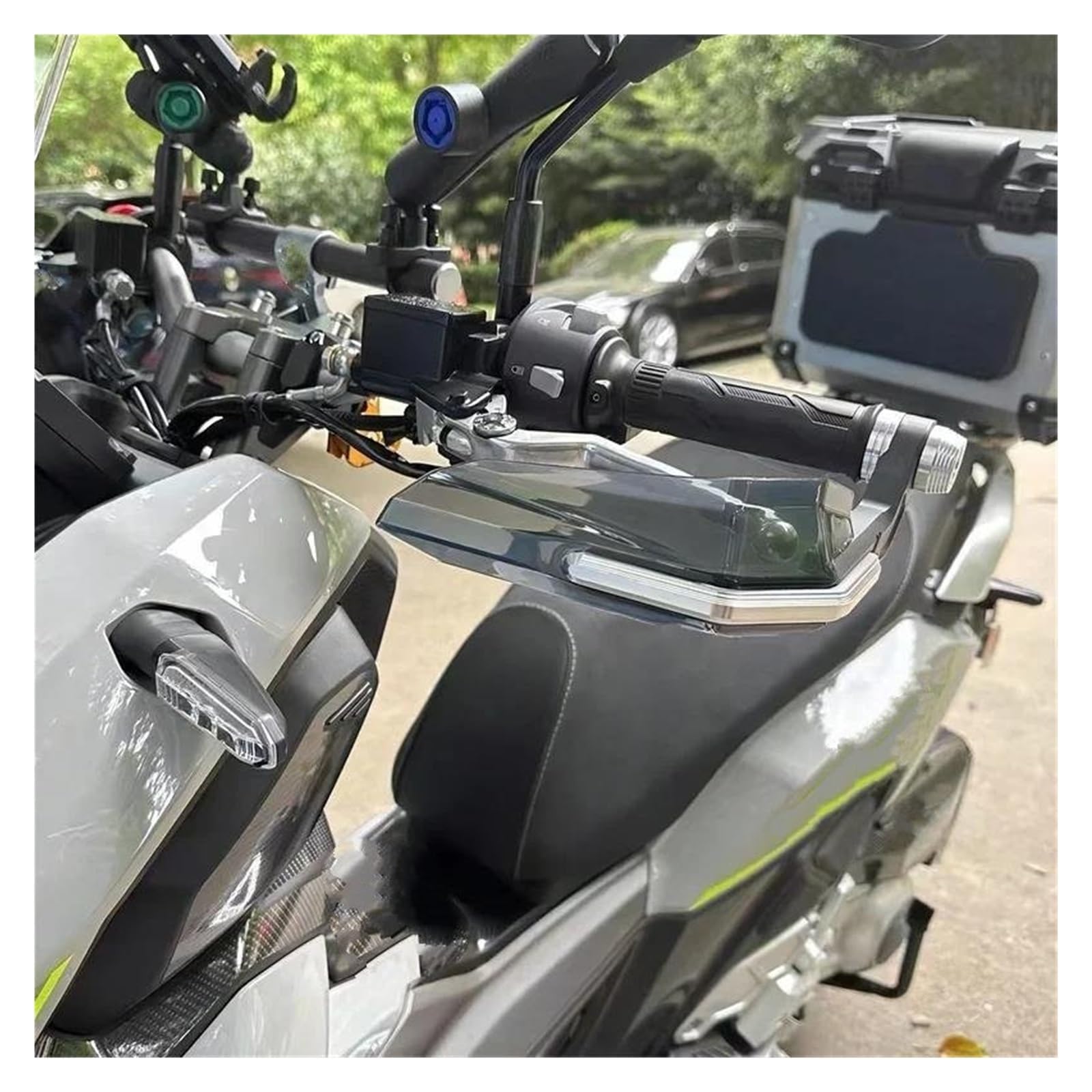 Paramani Per Moto KAWASAKI – Protezioni Manubrio Antivento E Antipioggia, Per Z900/Z1000/SX/Z750/Z400/ER6N/ER6F/Z900RS (Verde)