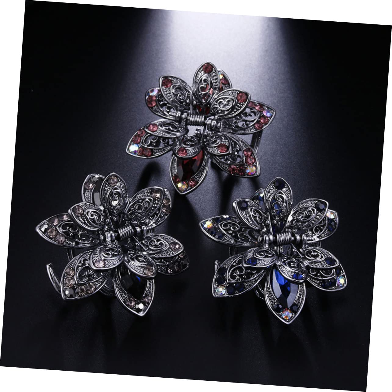 clips de mandíbula de cristal garra de pelo para mujer pasadores de pelo tiara pinzas de cabello pinza para el pelo europeo y americano clip de garra agarre horquilla