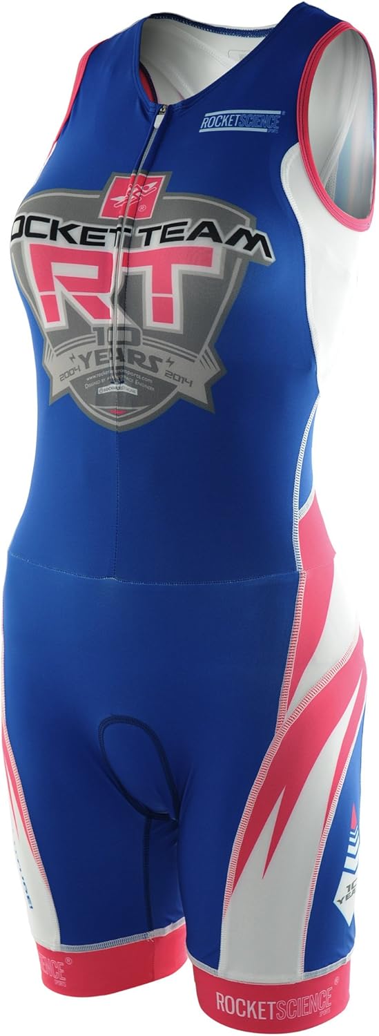 Elite Rocket Team Women's 1pc 5" Inseam - Blue/Pink - L