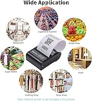 Vista 6 de Papel térmico POS Papel de recibo 2.244x1.181 in para impresora térmica portátil POS 2.283 in (5)