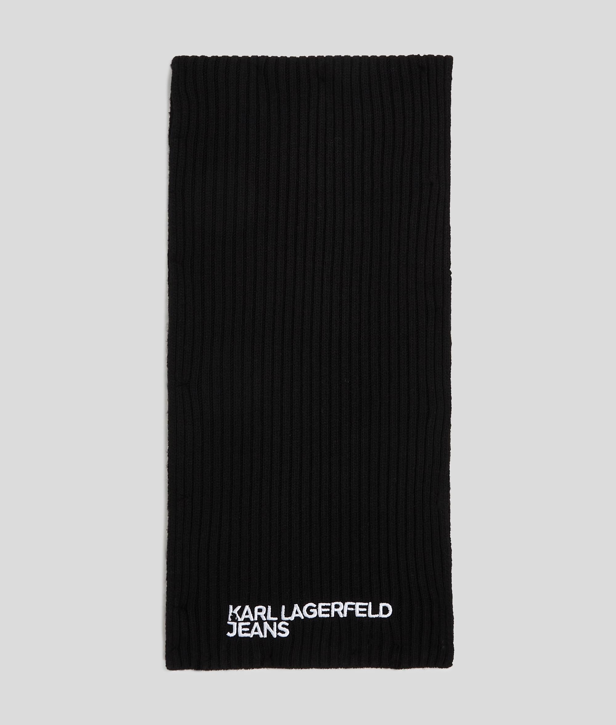 Karl Lagerfeld Jeans Uomo Essential Logo Scarf Black One size