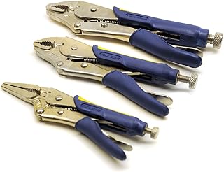 3pc Locking Wrench Plier Mole Grip Stubby & Straight Long Nose Set TE264