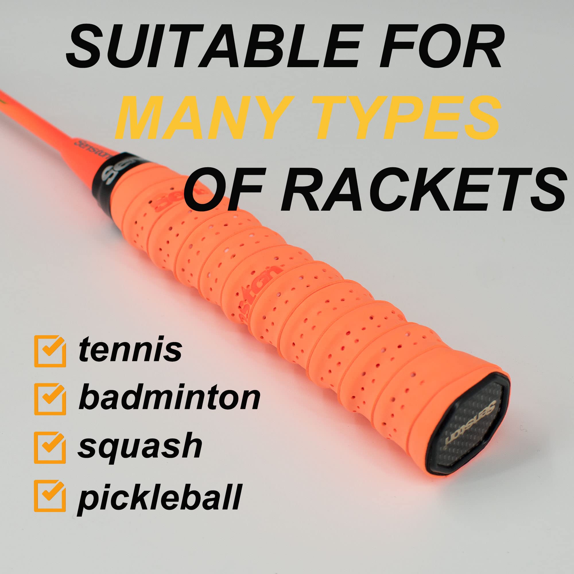 Amazon | Senston 滑り止めラケットグリップ テニスラケット オーバー