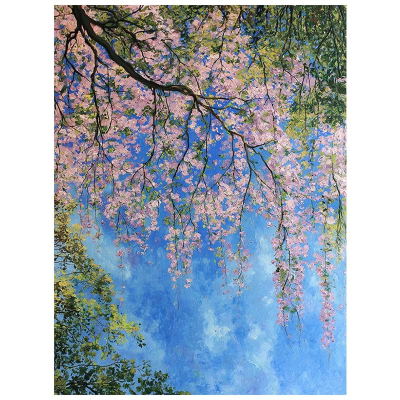 Peinture à l'huile de glycine KUUFUUT, une décoration murale idéale à offrir pour une crémaillère