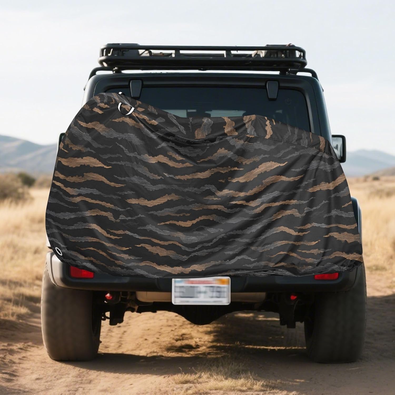 ALAZA Abstract Tiger Prints Bike Cover Waterproof Outdoor Ebike Bicycle Covers Tarp Protection for 1/2 Bikes, Sun UV Dust Wind Proof