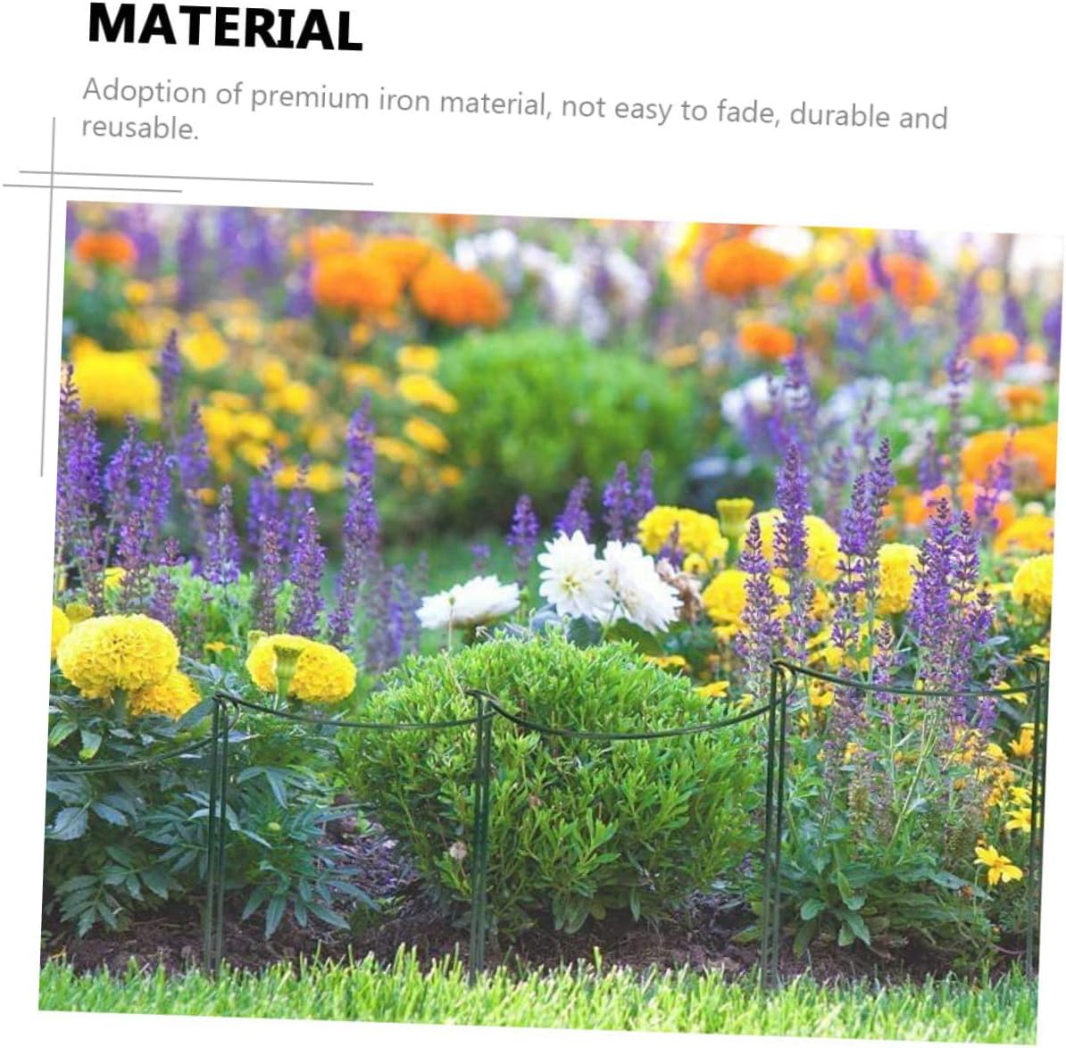 6pcs Half Round Design Plant Support Stakes for Garden Flower Supporting Rack for Climbing Vines and Upright Growth Easy Installation and Support