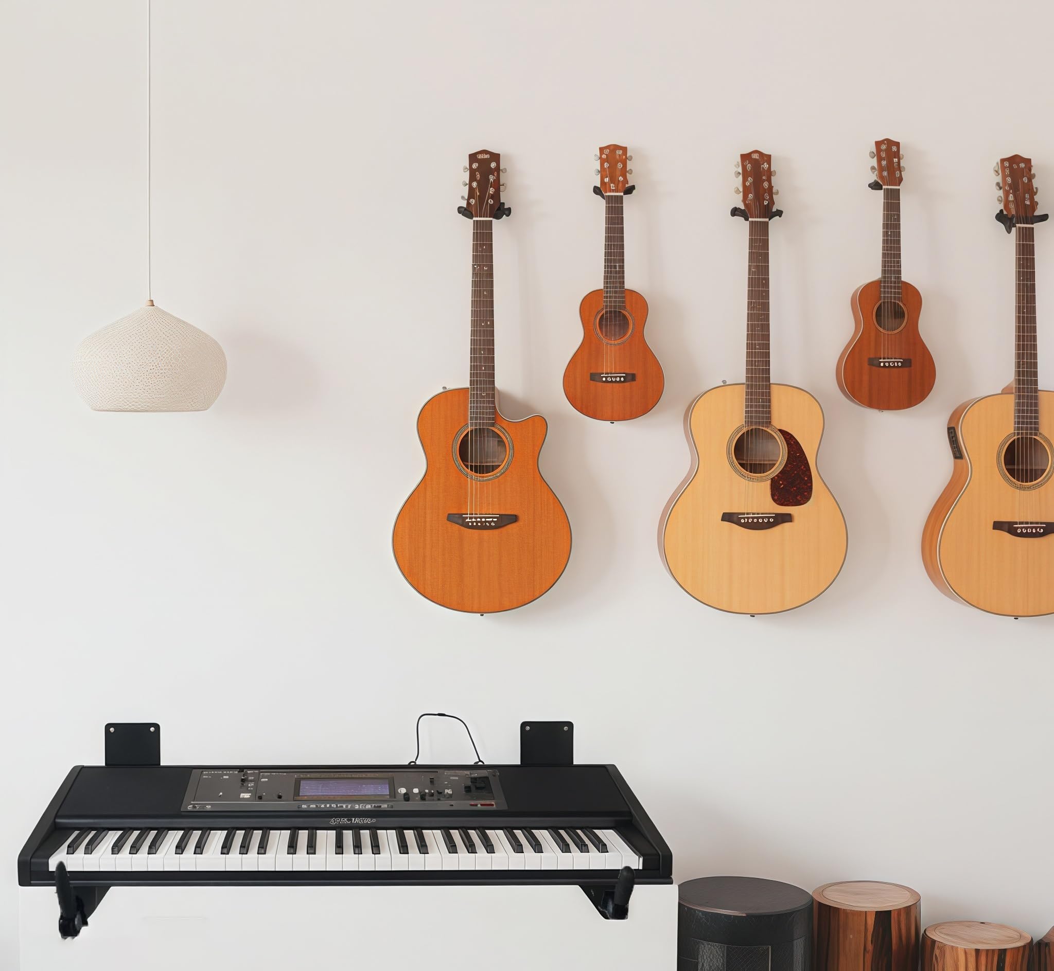 Soporte para teclado musical, brazos de teclado, soportes de pared ajustables, soporte de pared para teclado de piano, brazos telescópicos de 10 a 16 pulgadas (par)