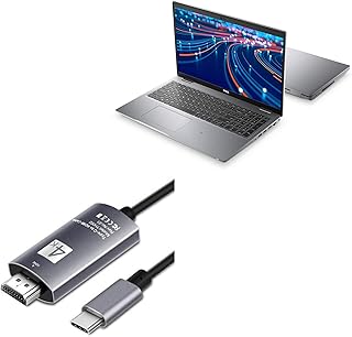 BoxWave Cable Compatible with Dell Latitude 5520 - SmartDisplay Cable - USB Type-C to HDMI (6 ft), USB C/HDMI Cable for Dell Latitude 5520 - Jet Black
