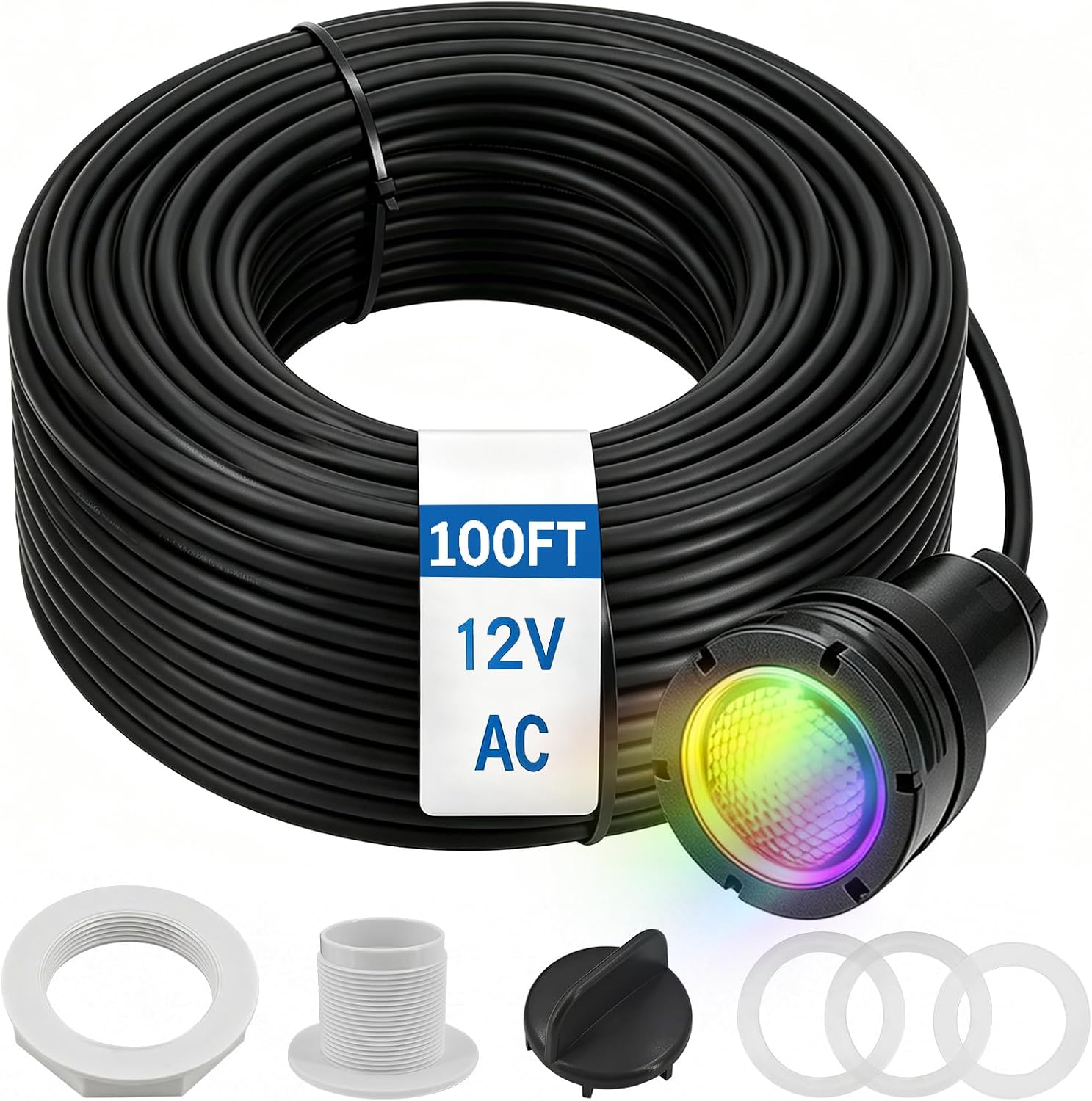 EC-620425 Pool Lights Led Replacement for Pentair MicroBrite 100ft | 12V AC 1.5 Inch Color Changing Inground Pool & Spa Light IP68 Waterproof Fits for IntelliTouch & EasyTouch Control System