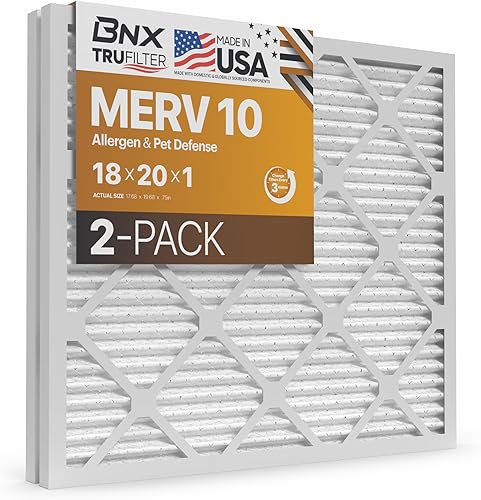 Miniatura 16 de BNX TruFilter - Filtro de aire 14 x 25 x 1 MERV 8, electrostático plisado para defensa contra polvo y mascotas, para aire acondicionado, HVAC