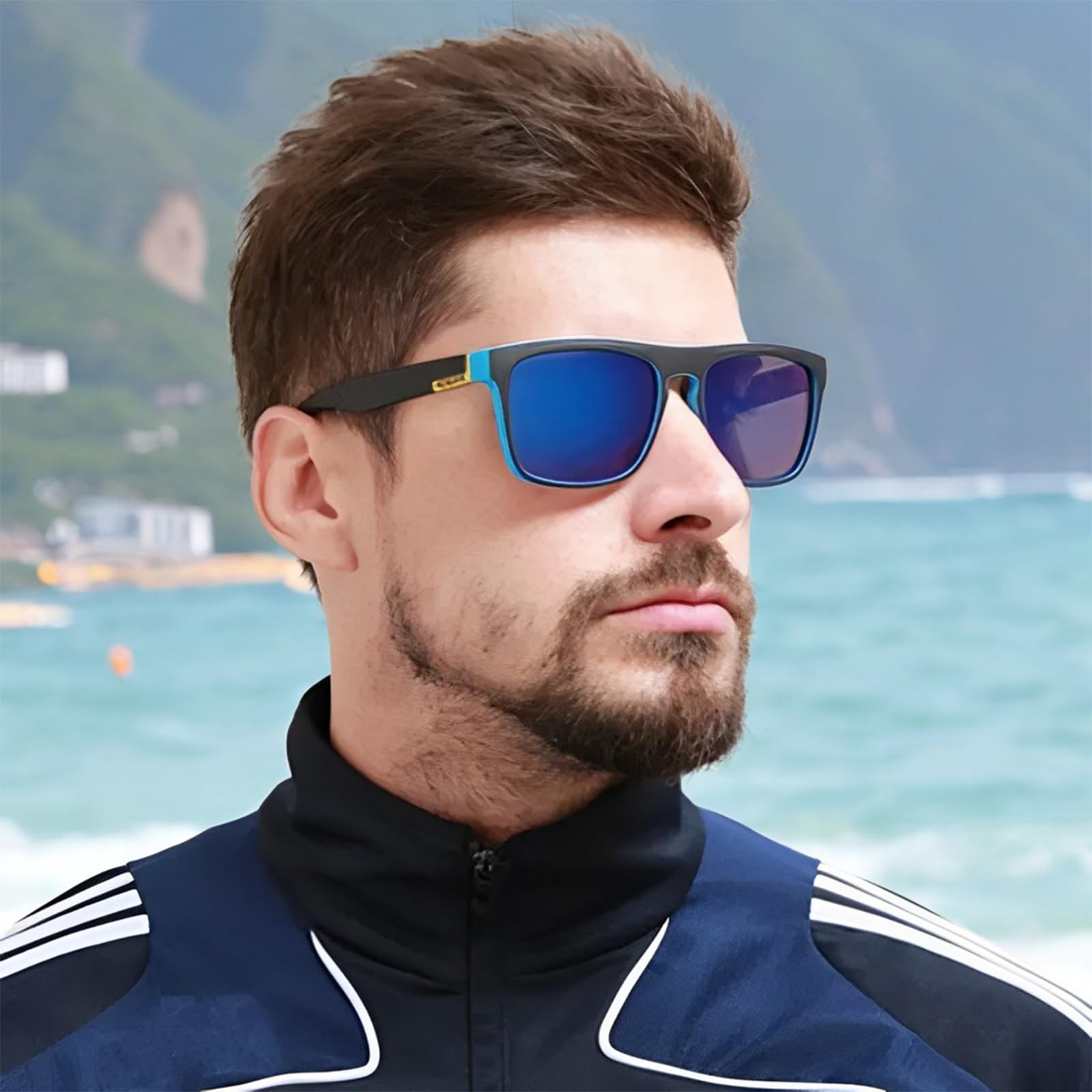 4 Pares Gafas de Sol Hombre Polarizadas, Gafas Polarizadas Pesca, Protección UV400 Polarized Sunglasses para Conducir, Pesca, Ciclismo
