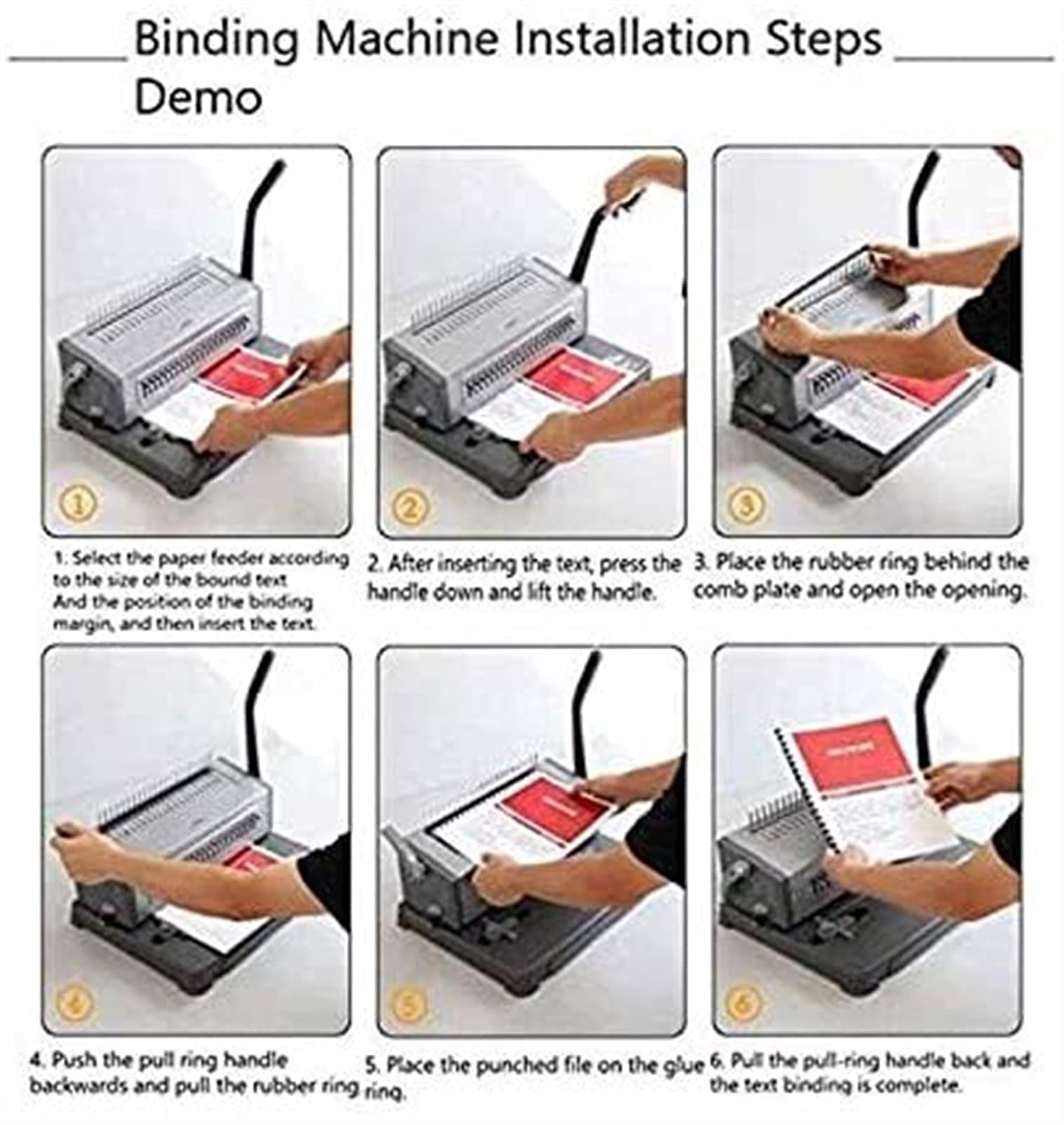 Macchina per rilegatura per impieghi gravosi Macchina per rilegatura per impieghi gravosi Morsetto Striscia Grembiule Rilegatura Macchina Offerta Contratto Rilegatura di testi Punzone multi-foro for