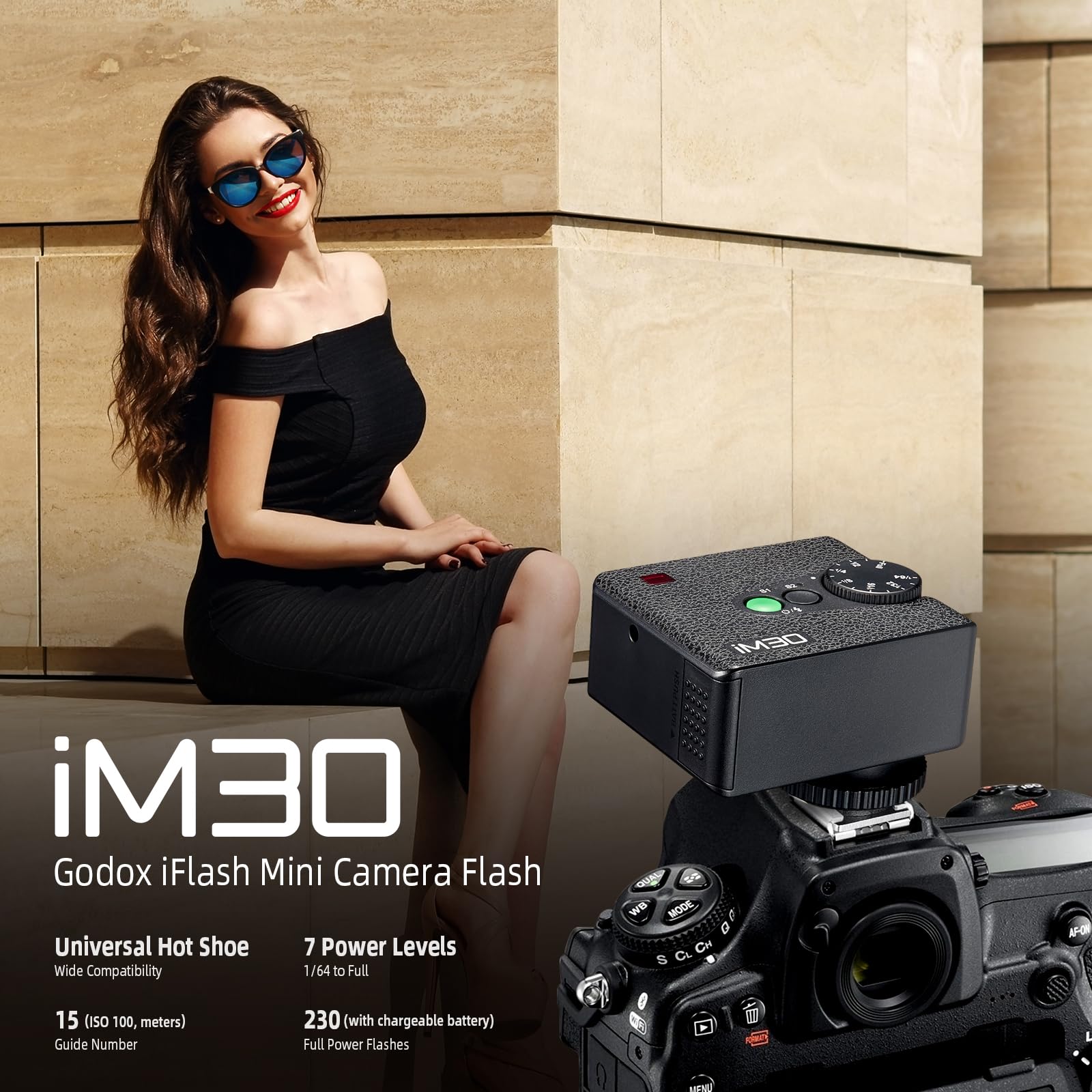 Amazon.com : Godox iM30 Mini Flash, 6500k GN15 Manual Compact