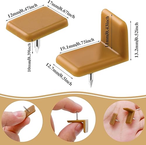 Miniatura 2 de Tapones de plástico para cajones y toboganes para cajones de aparador en tachuelas de cajón de plástico deslizante para reparar aparadores,