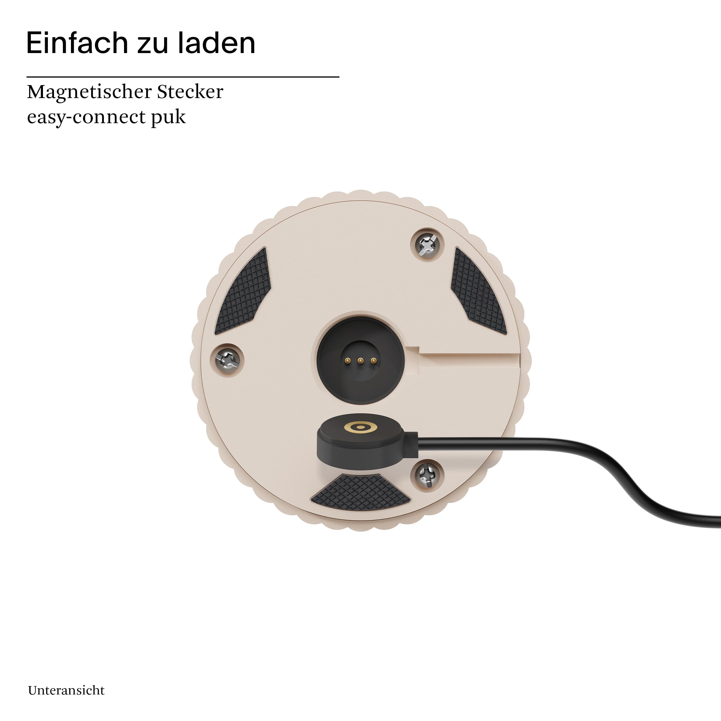SIGOR Nuflair - Dimmbare LED Akku-Tischlampe mit integrierter Blumenvase Indoor & Outdoor, IP54 spritzwassergeschützt, Höhe 24 cm, aufladbar mit easy-connect puk, 12 h Leuchtdauer, dünenbeige