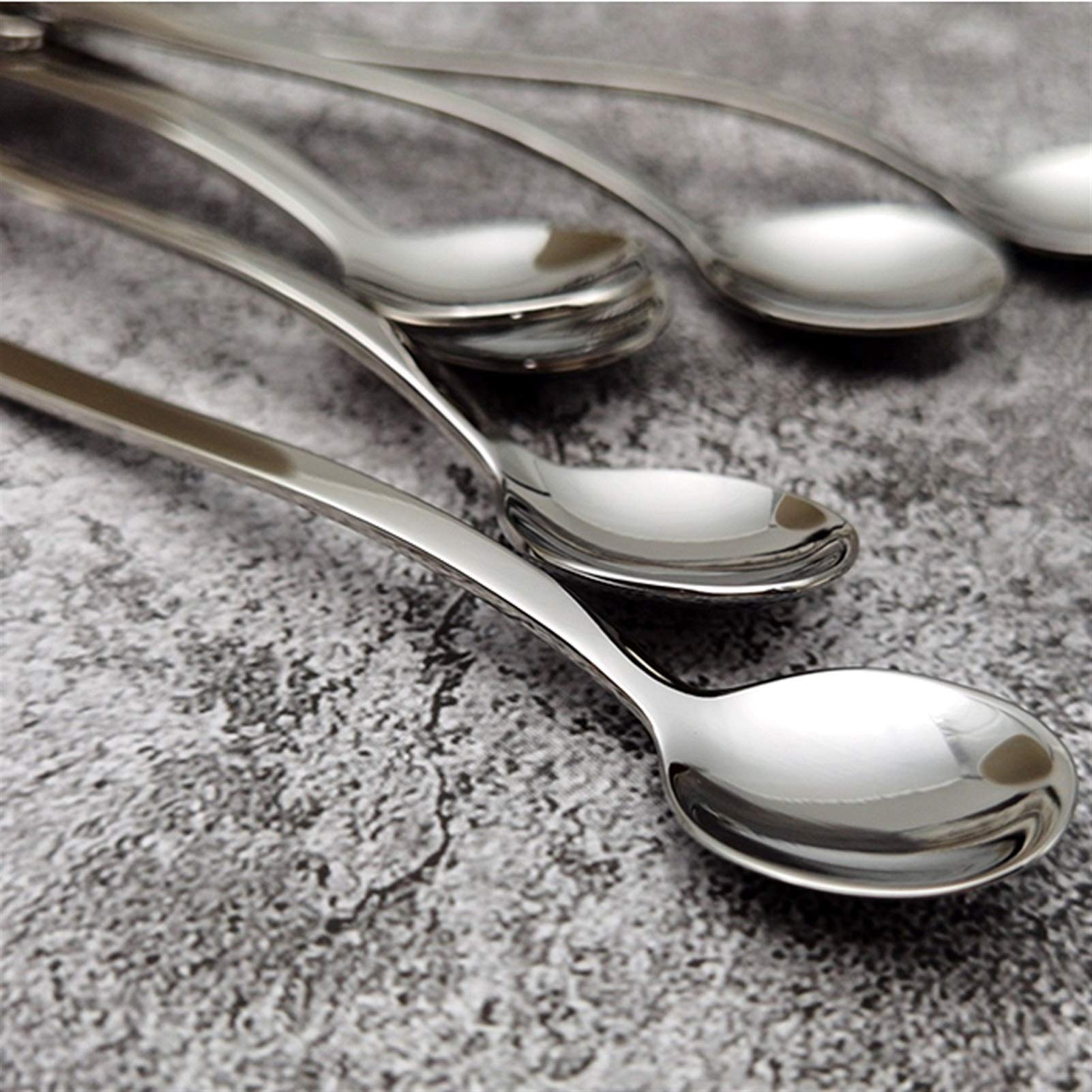 Cucharas de Postre Café de acero inoxidable con agitación de la cucharada de la cucharada de la cuchara de la cuchara de café, láctea de la barra de la barra de la lámina de la cucharada de la cuchara