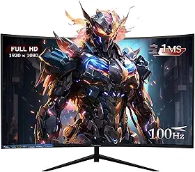 Monitor Curvo 27 Polegadas100Hz Full HD LED – Tela 1500R, 1MS, 98% sRGB, HDMI/VGA, Adaptive Sync, Ajuste de Inclinação e Filtro de Luz Azul para Jogos e Home Office (Polegadas, 27)