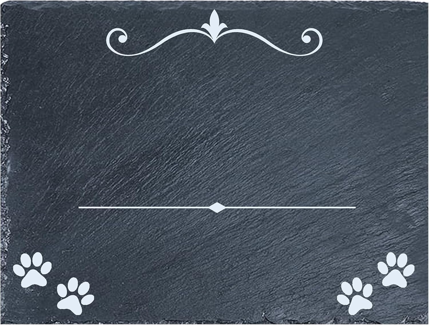 Custom Pet Memorial Slate Stone, Personalized 8x12 Dog Memorial Stone, Pet Grave Marker for Pet Dog Cat Horse, Headstone, Pet Headstone, Memorial Stone You Can Customize (Design 2)