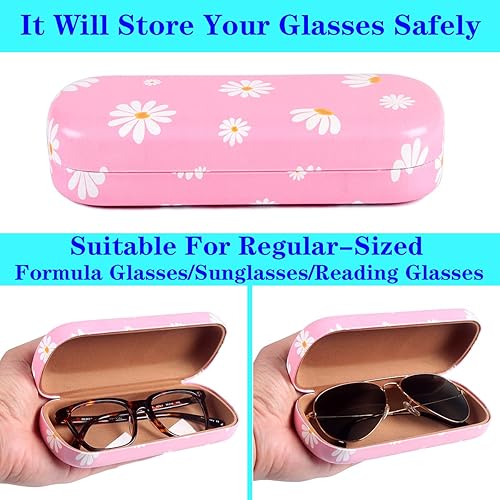Miniatura 3 de 3 fundas unisex rígidas para lentes, funda protectora para gafas, funda de gafas de sol con paño de limpieza