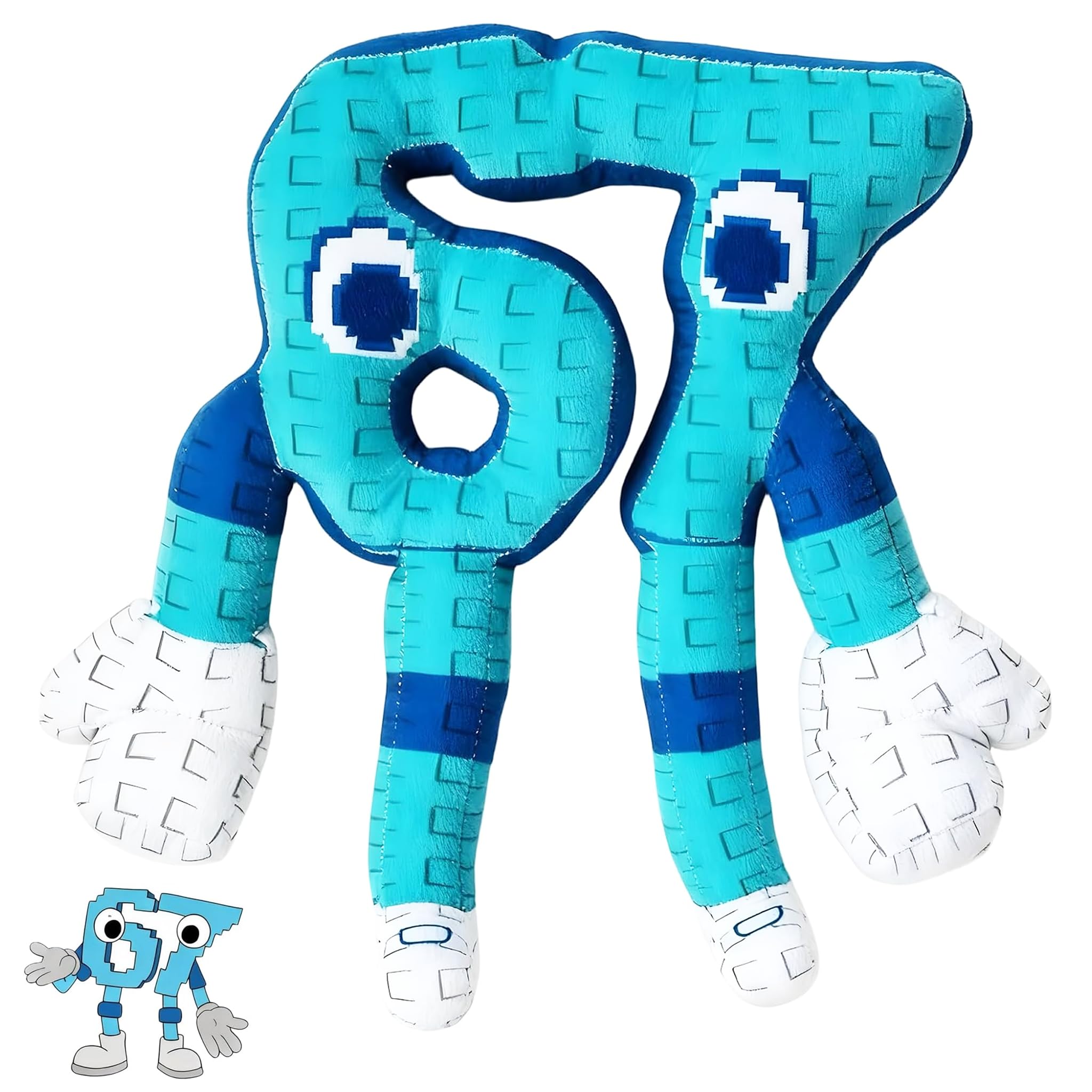 67 Plush Toy, 9" Soft Stuffed Number Character | Ugly Cute 67 Stuffed Animal Plush, Soft Collectible Gift for Fans, Home Office Room Decor