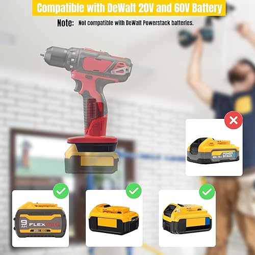 Miniatura 4 de EID Convertidor de batería Dewalt de 20 V a M12, para adaptador Milwaukee M18 a M12, conversión para batería Dewalt de 20 V 60 V y M18 de 18 V a M12