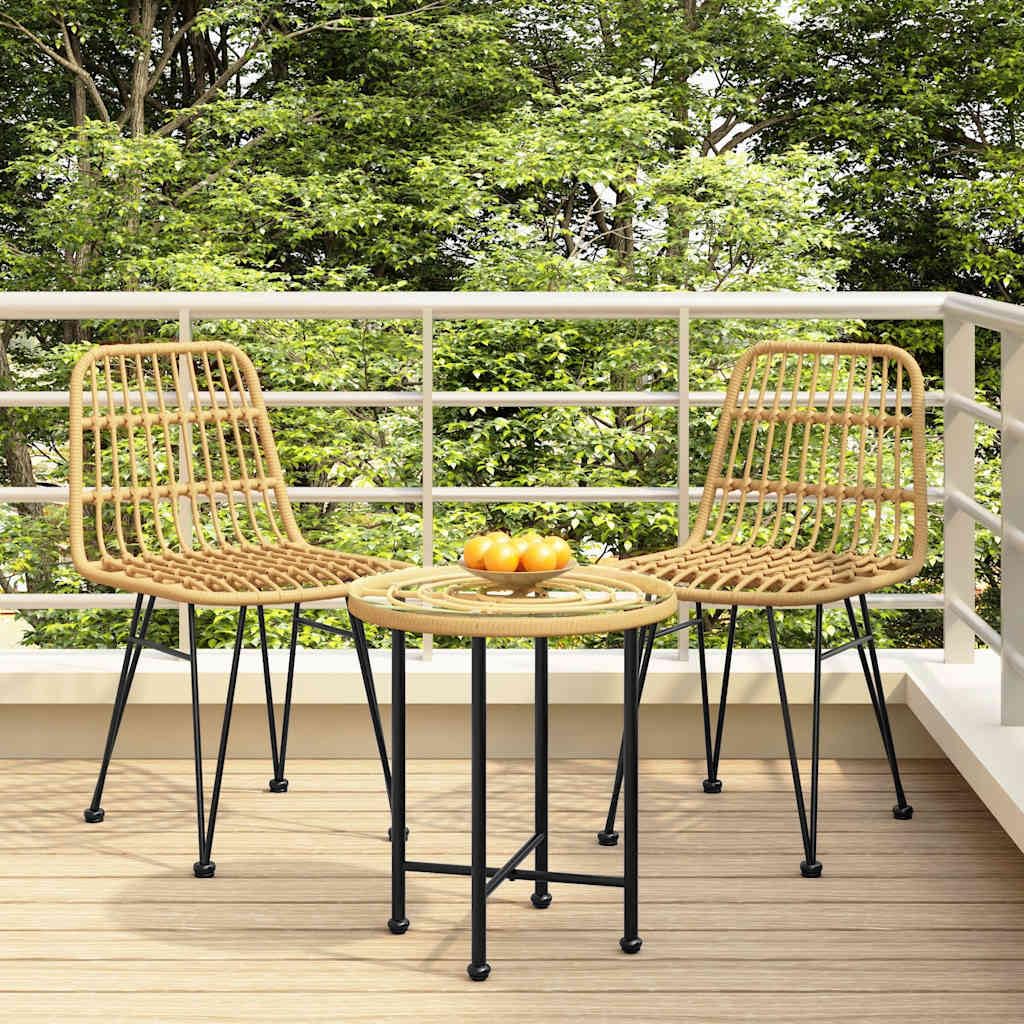 Krzesła ogrodowe 2 szt. 48 x 62 x 84 cm rattan PE