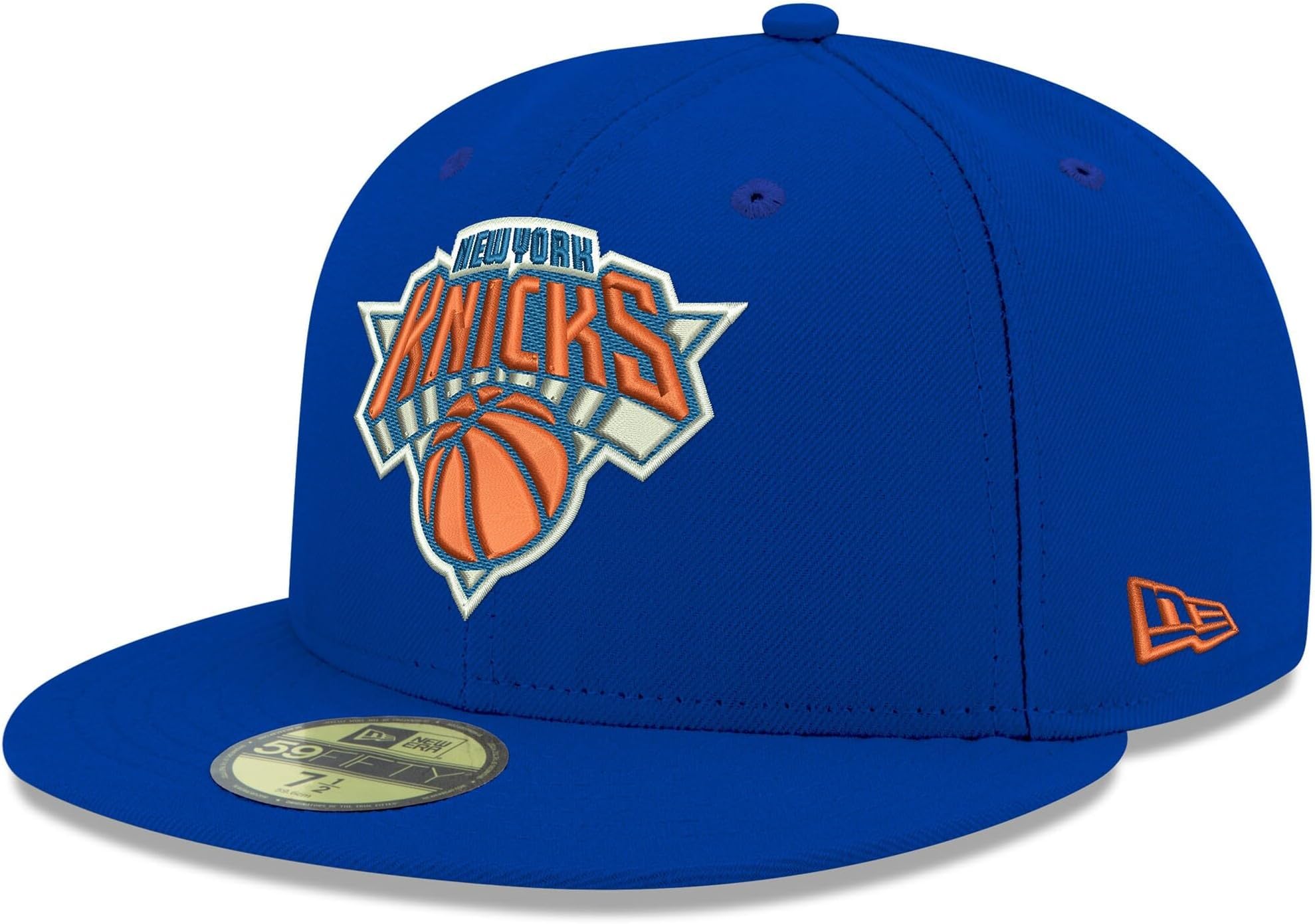 New Era NBA 59FIFTY Team Color Authentic Collection Fitted On Field Game Cap Hat (as1, Numeric, Numeric_7_and_1_Eighth, New York Knicks)