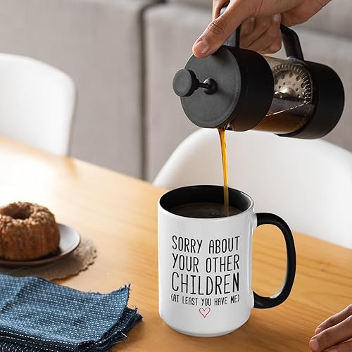 Miniatura 9 de Veracco Taza de café divertida, regalos para mamá, papá, sorry about your other children Día de la Madre, Día del Padre, Navidad, cumpleaños de