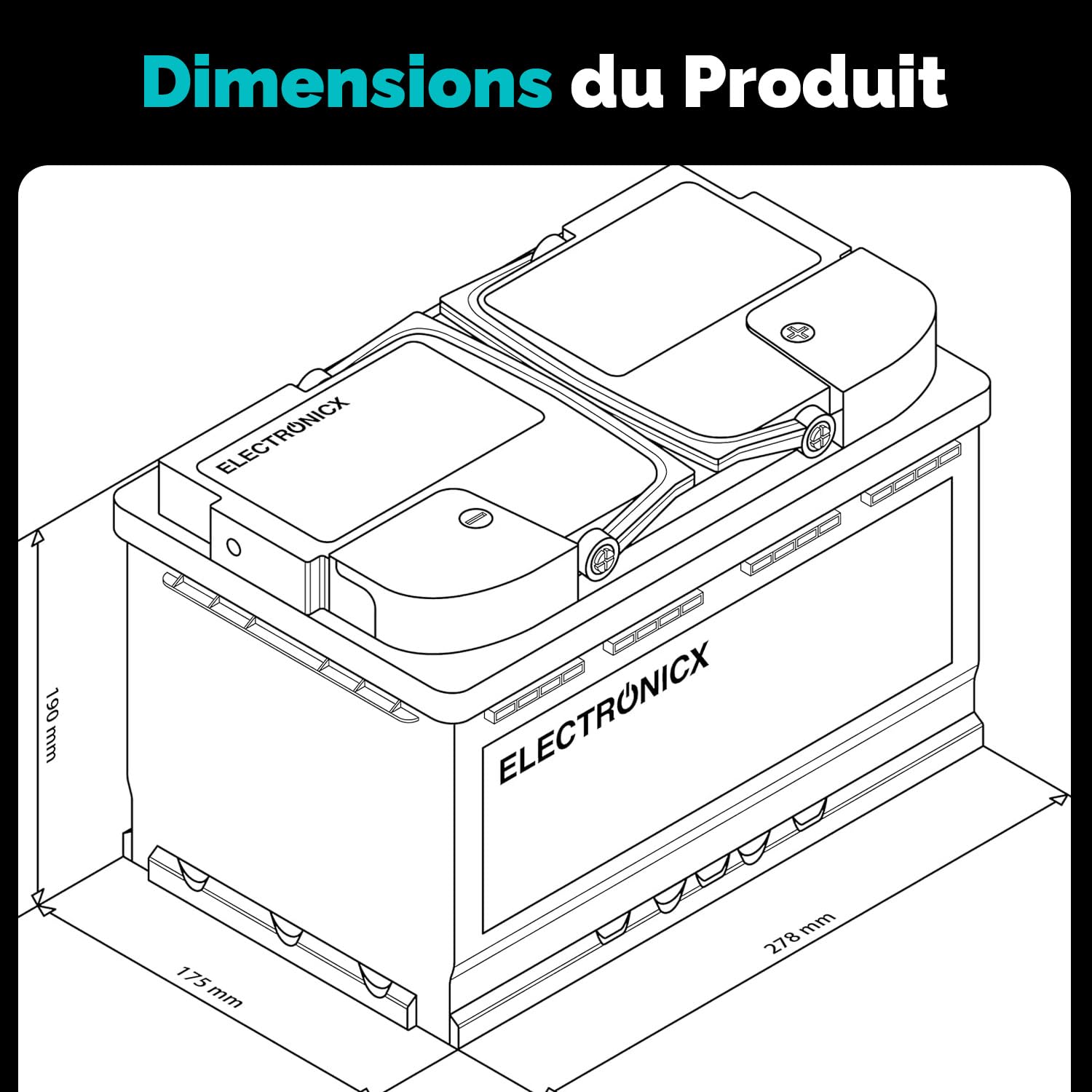 Batterie AGM 100Ah 12V Décharge Profonde Sans Entretien Étanche – Accumulateur Idéal pour Panneaux Solaires, Camping-Car, Voiture, Bateau, Fourgon Aménagé, Systèmes Photovoltaïques, Énergie Solaire,