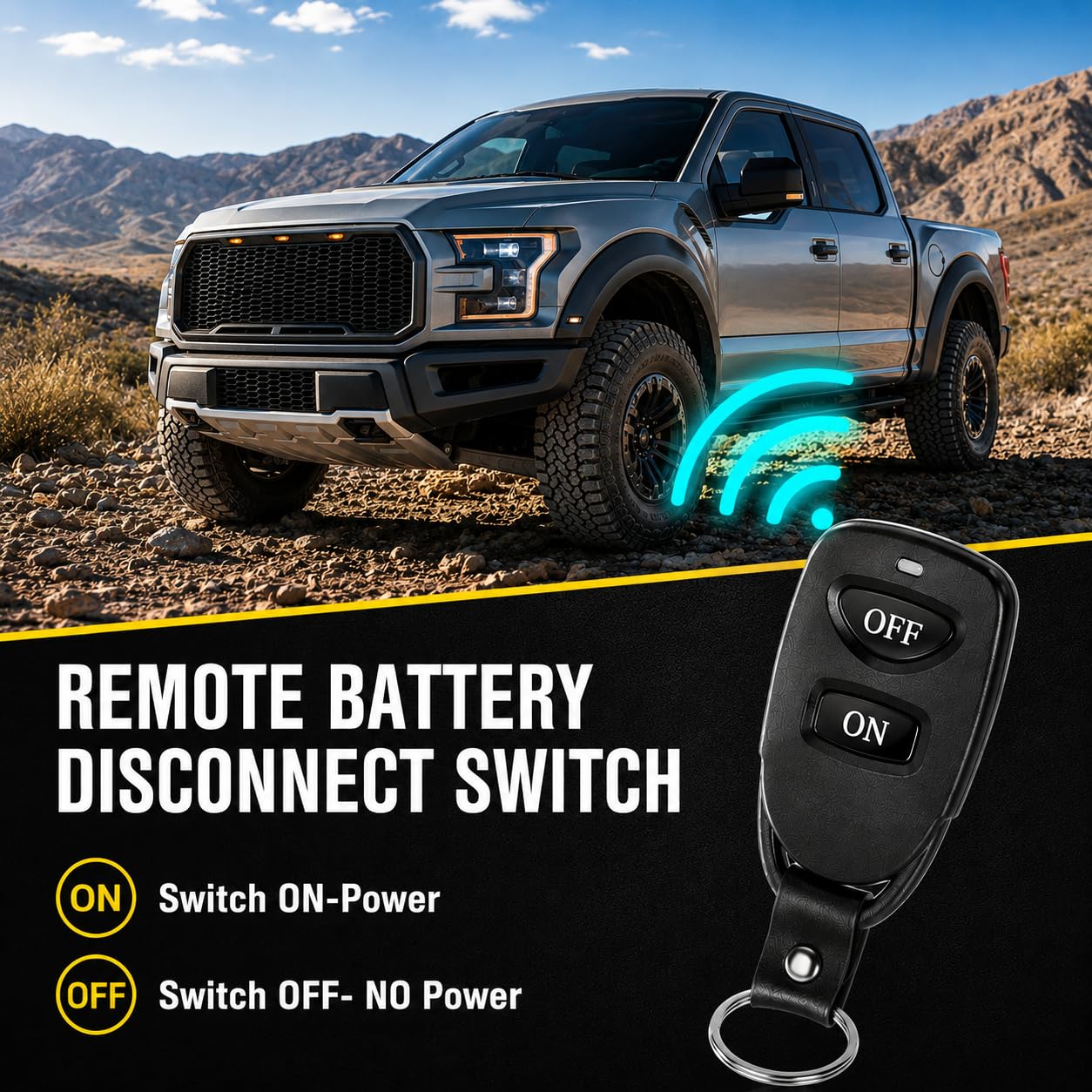 Top Post 12V 250A Remote Battery Disconnect Switch – Negative Battery Cut Off Master Kill Switch for Cars, Trucks, RVs, Boats to Prevent Drain & Unauthorized Starts