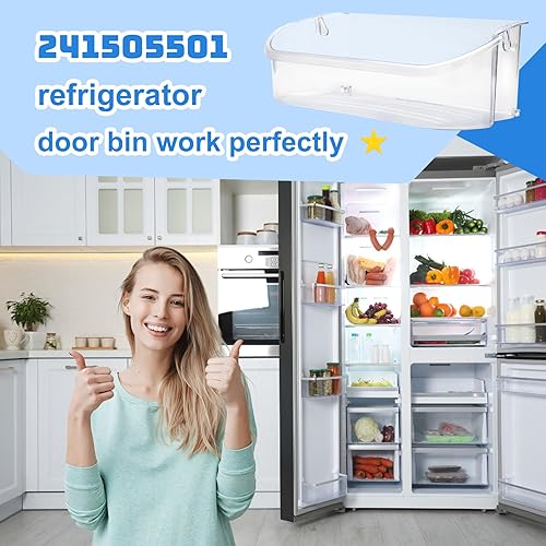 Miniatura 6 de Contenedor de puerta de refrigerador mejorado 241505501 compatible con Frigidaire FFSC2323TSA 241505501 piezas de repuesto LFSC2324VF3 FGSC2335TF0