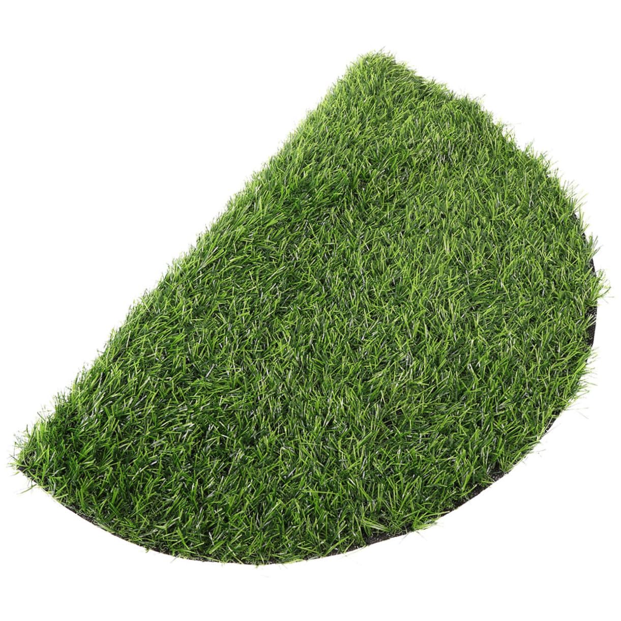 Tapis de gazon artificiel haut de gamme en caoutchouc rond vert