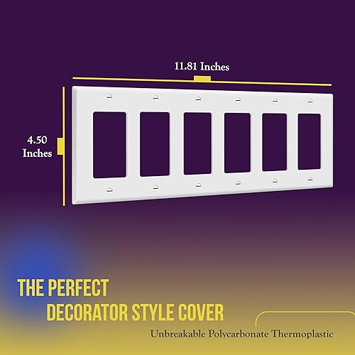 Miniatura 2 de Enerlites decorador de policarbonatoGFCI, tamaño estándar, irrompible, Blanco, 8836-W