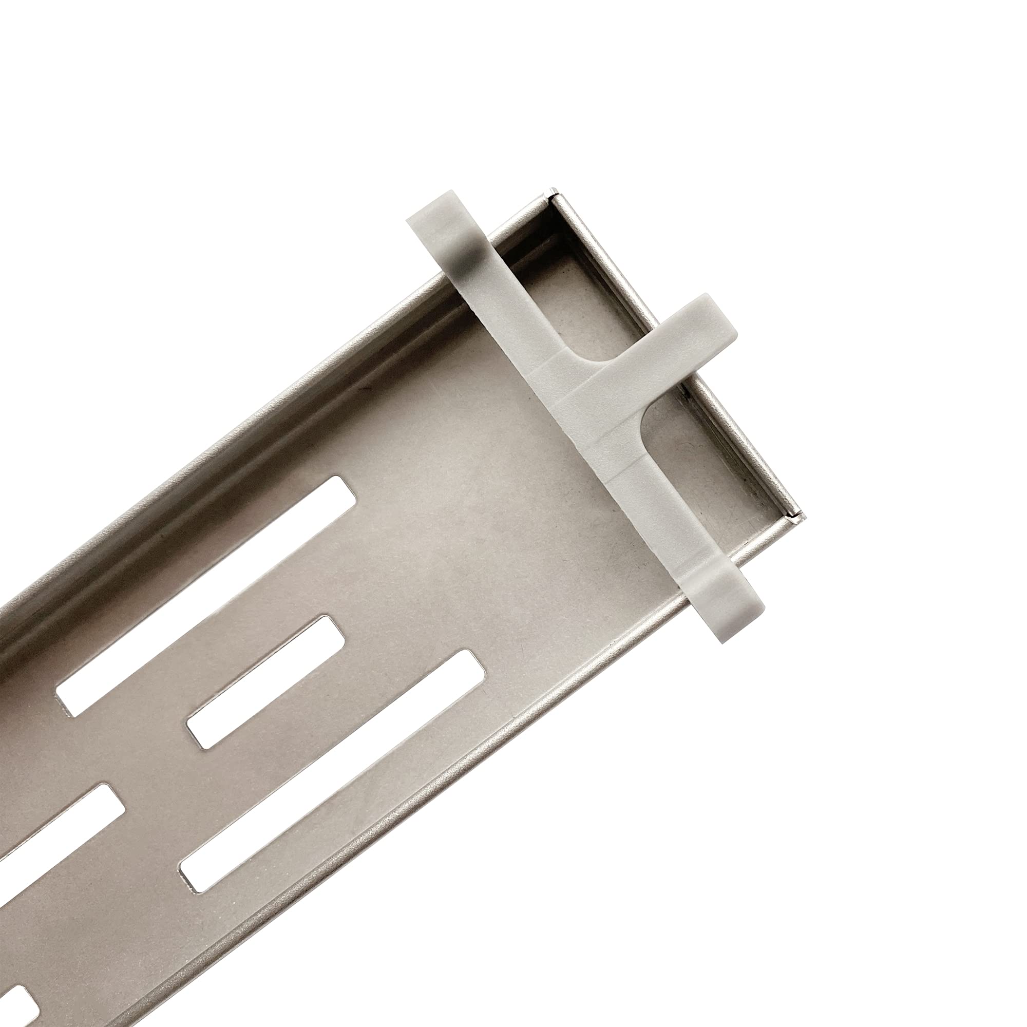 Aica Caniveau de Douche Italienne Acier Inoxydable Siphon Sol Réglable D'évacuation le Modèle Linéaire + 2 en 1 + 360° à Carreler Drain de Douche Rectangulaire Extra Plat Argent (80cm)