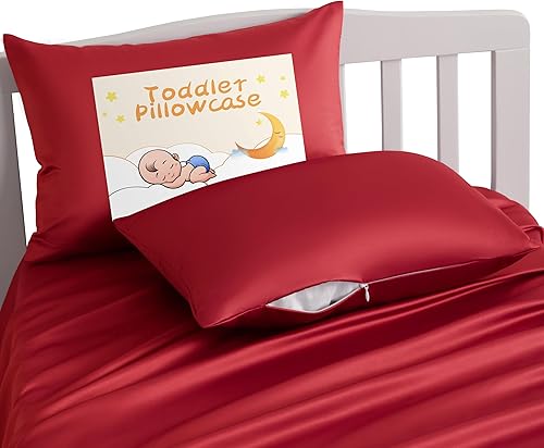 Miniatura 10 de NTBAY - Fundas de almohada de satén de seda con cremallera para niños pequeños - 2 unidades con cremallera oculta de 13x18 - Fundas de almohada