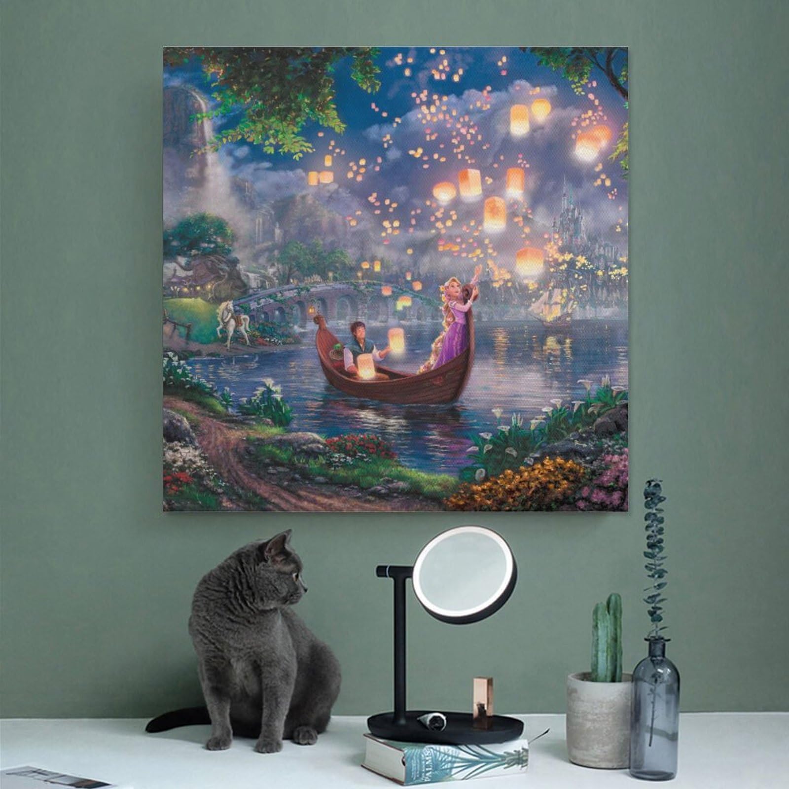 西洋絵画 アートパネル Amazon.co.jp: 油絵 西洋絵画 塔の上のラプンツェル アートパネル 現代