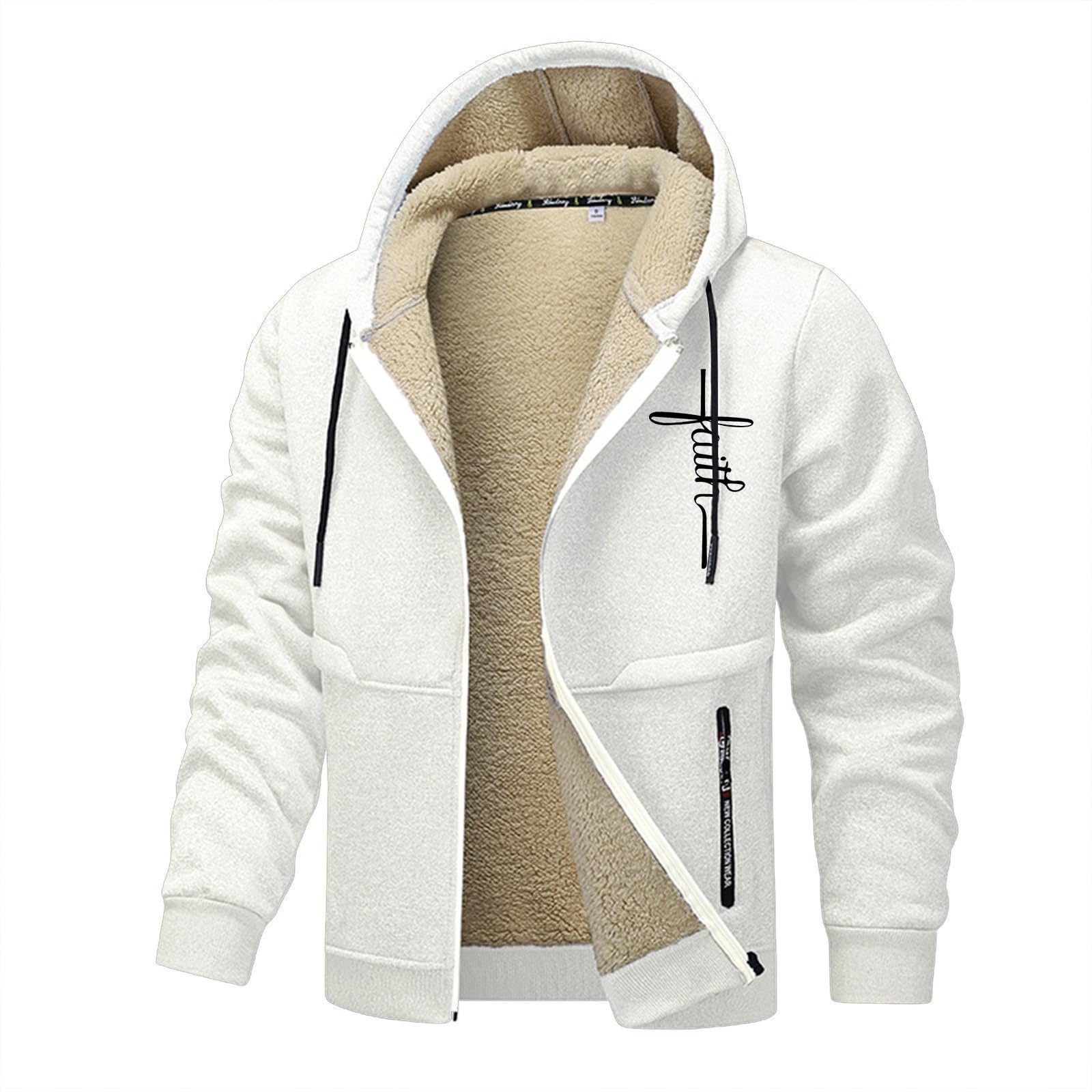 Sudadera con capucha para hombre, algodón, cálido, grueso, suave, invierno, otoño, informal, ajuste cómodo, cordón ajustable, sudadera, casa, ocio, viajes, A14