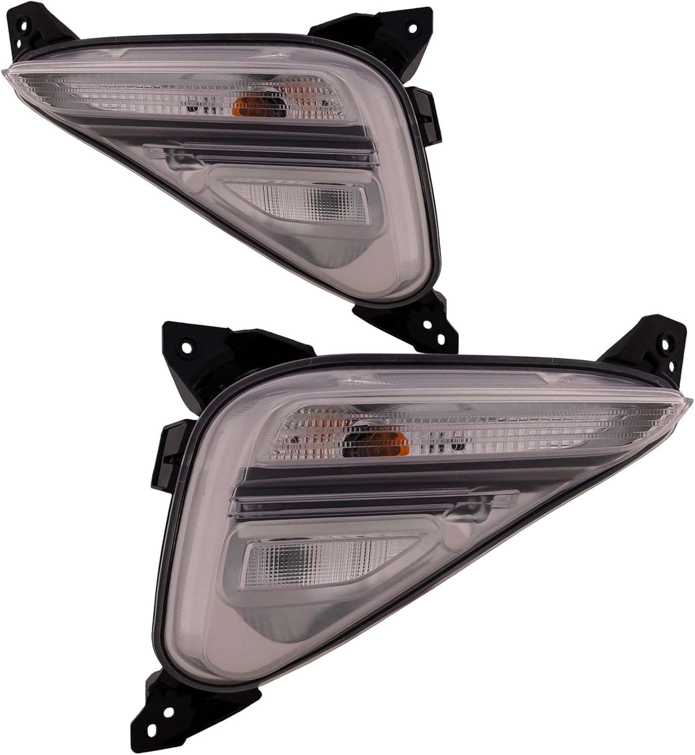 HEADLIGHTSDEPOT Rear Bumper Mounted Turn Signal Light Set CAPA Certified Compatible With 19-21 KIA Forte