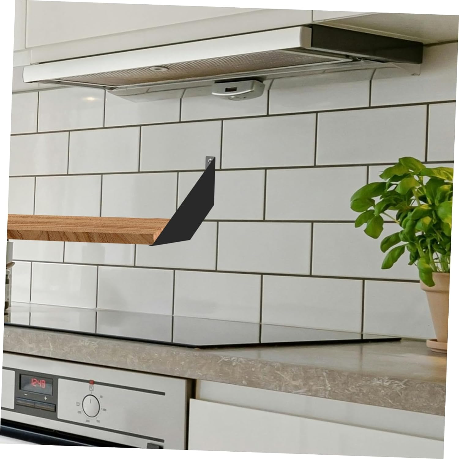 4pcs Load-Bearing Bracket Shelf Outdoor Shelf Brackets Suspended Support Wall Plate Holder Hidden Support Tool Carbon Steel