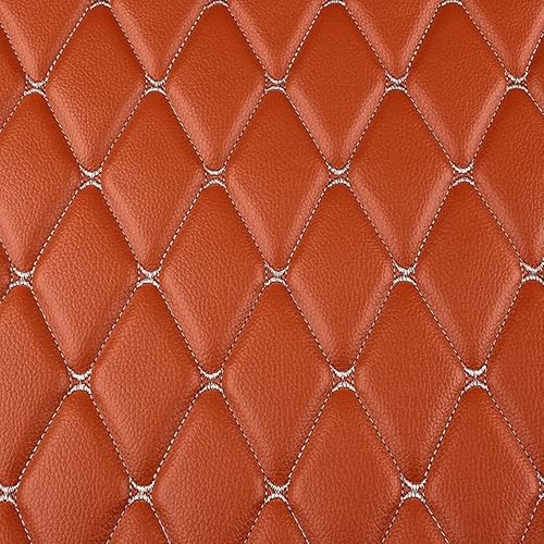 LANOBA Tela de espuma acolchada de vinilo de piel sintética de diamante con respaldo de espuma de 14 pulgadas de grosor para tapicería, cabeceras de