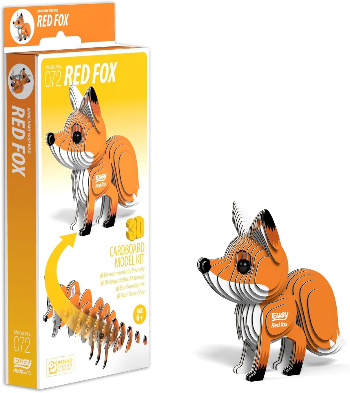 3D Red Fox Model Craft Kit, for 6 years +