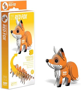 EUGY 3D Red Fox Model Craft Kit, for 6 Years +