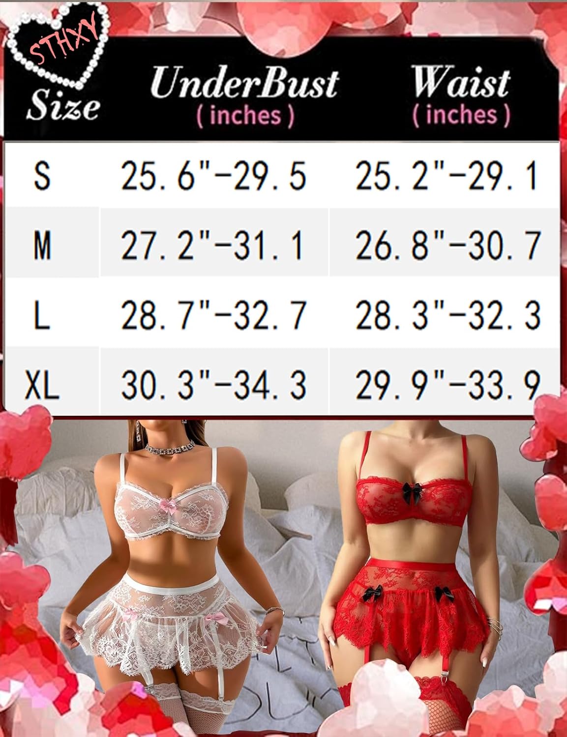 الاحترافي - طقم لانجيري مثير للنساء من سثكسي فيث، طقم حمالة صد... - view 6