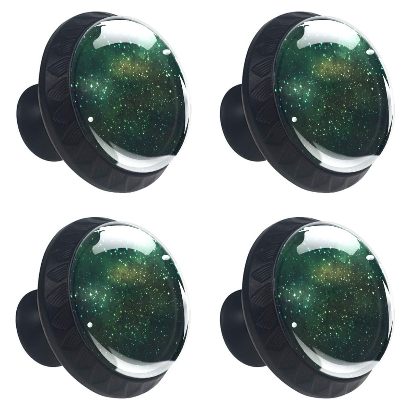 Boutons ronds en verre Galaxia x4 pour customiser vos meubles de cuisine
