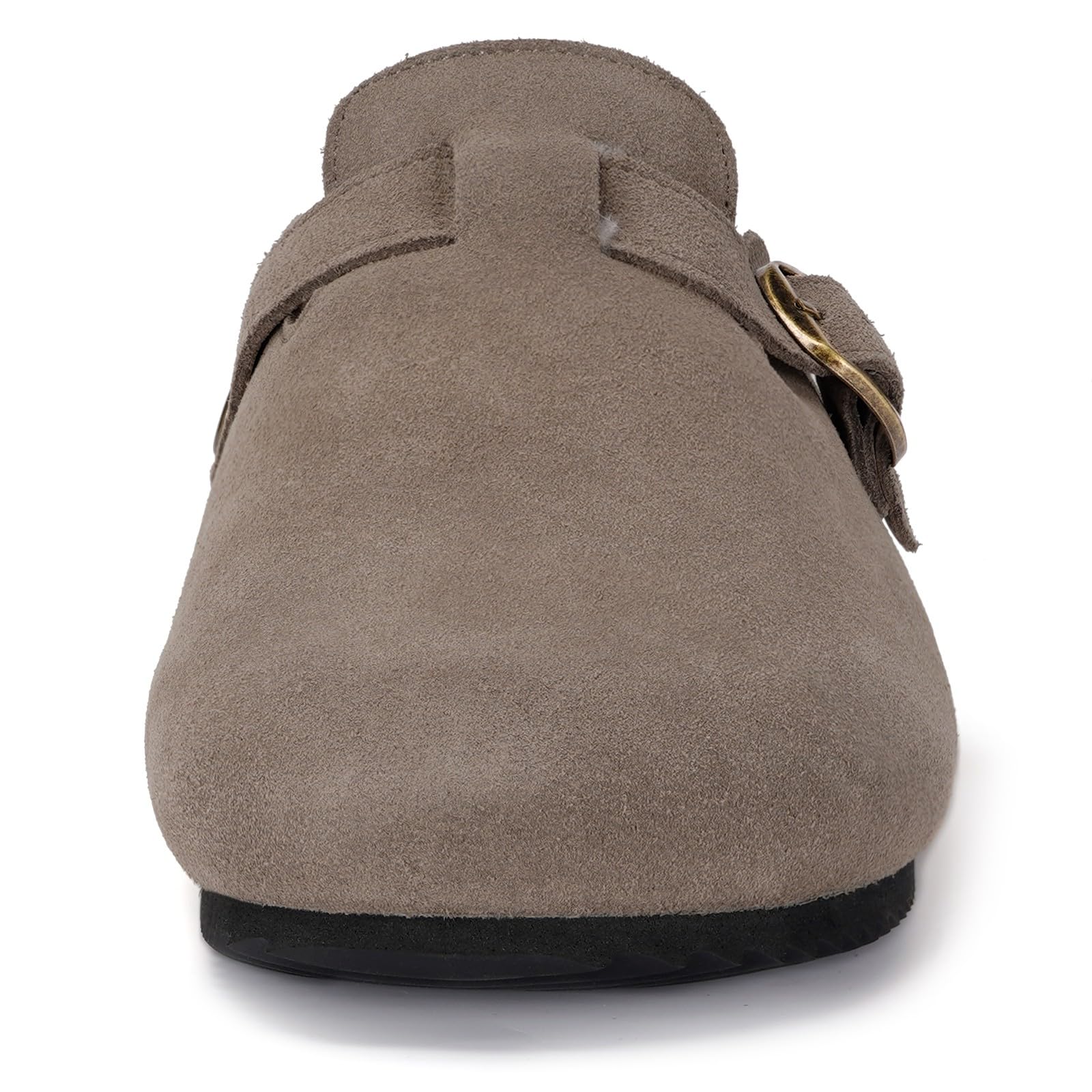 Dokela Zuecos Mules de Piel para Hombre Mujer Invierno Cálido
