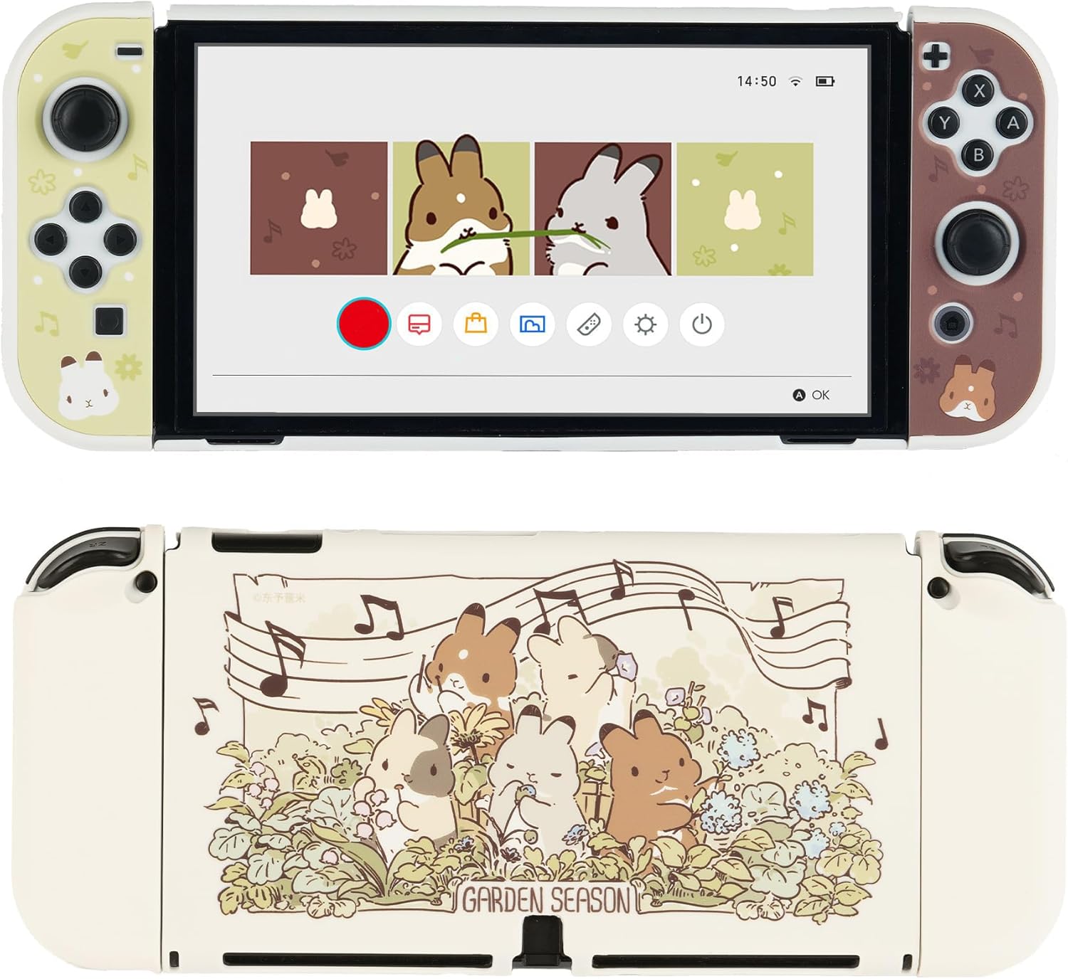 GeekShare Cute Protective Case for Switch OLED Slim Cover Case Hard PC Protective Shell Compatible with Switch OLED - Team Timothy